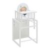COMBINATIE-KINDERSTOEL WIKI - WEISS - Wit/Beukenhoutkleuren, Hout (46/93/46cm)
