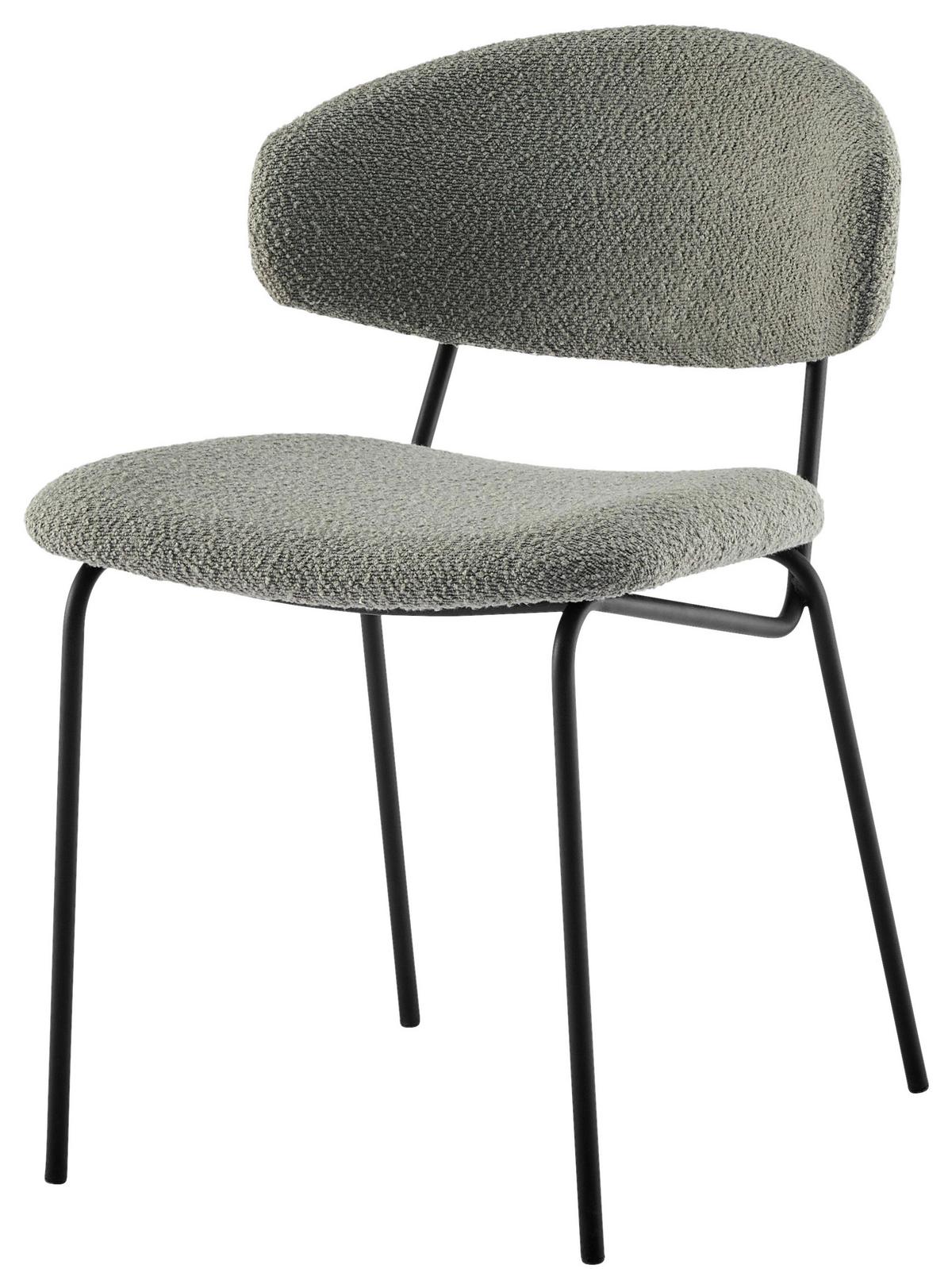 STUHL BLOOM -TREND- - Schwarz/Grau, Modern, Holz/Textil (50/80/57cm) - Mömax