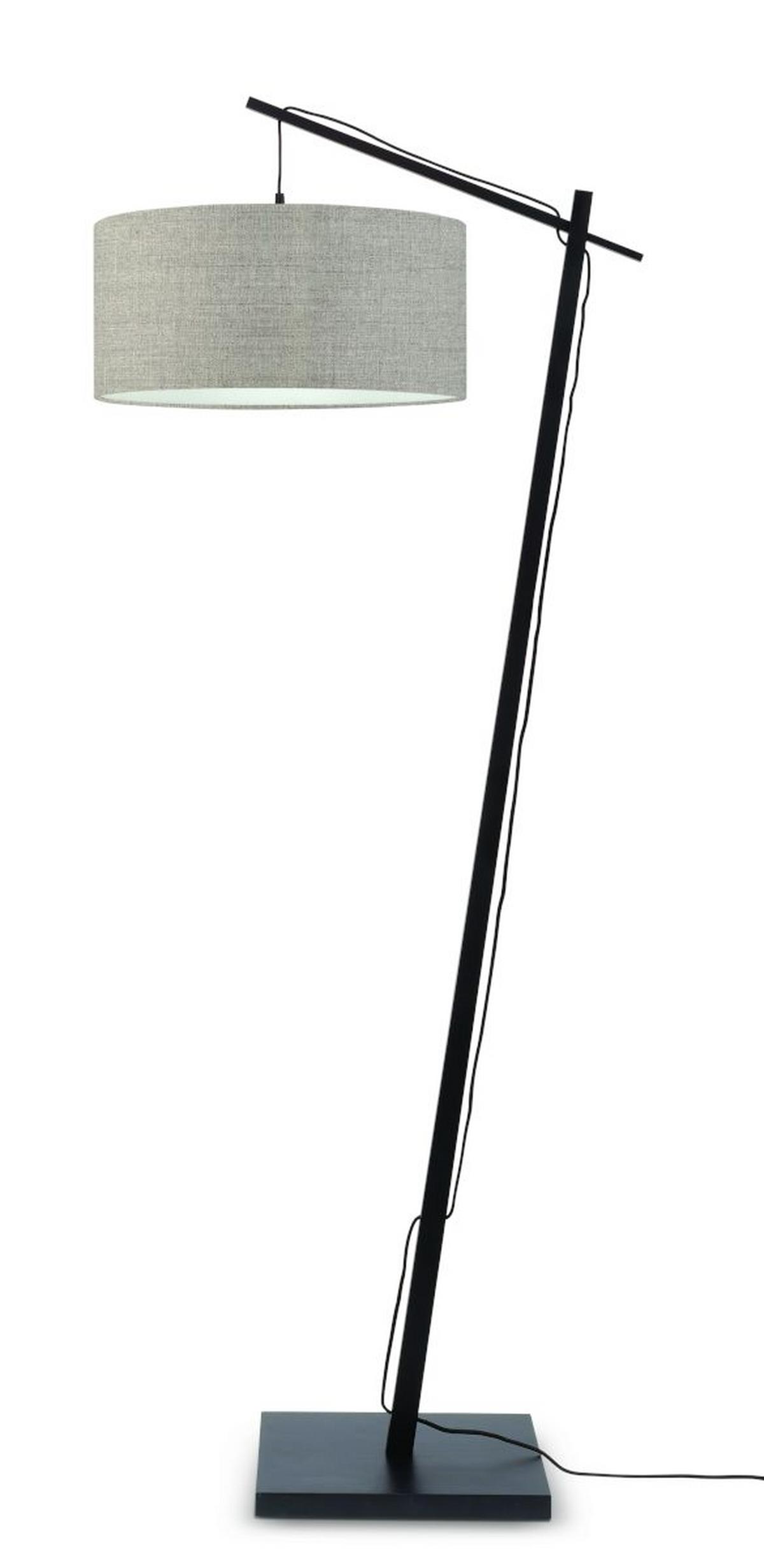 Stoječa Svetilka Andes, Naravna Barva, Črna - črna/bež, Design, tekstil/naravni materiali (47/176/23cm) - Good & Mojo