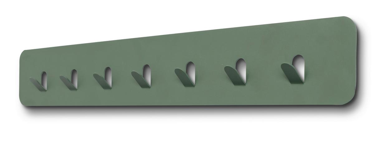 LISTWA Z WIESZAKAMI TILLY 3 - zielony, Design, metal (70/10/3cm) - Xora