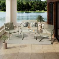 Gartenset Alin 2 Salbeigrün - Salbeigrün, Basics, Glas/Textil (75/44/40cm) - Mömax