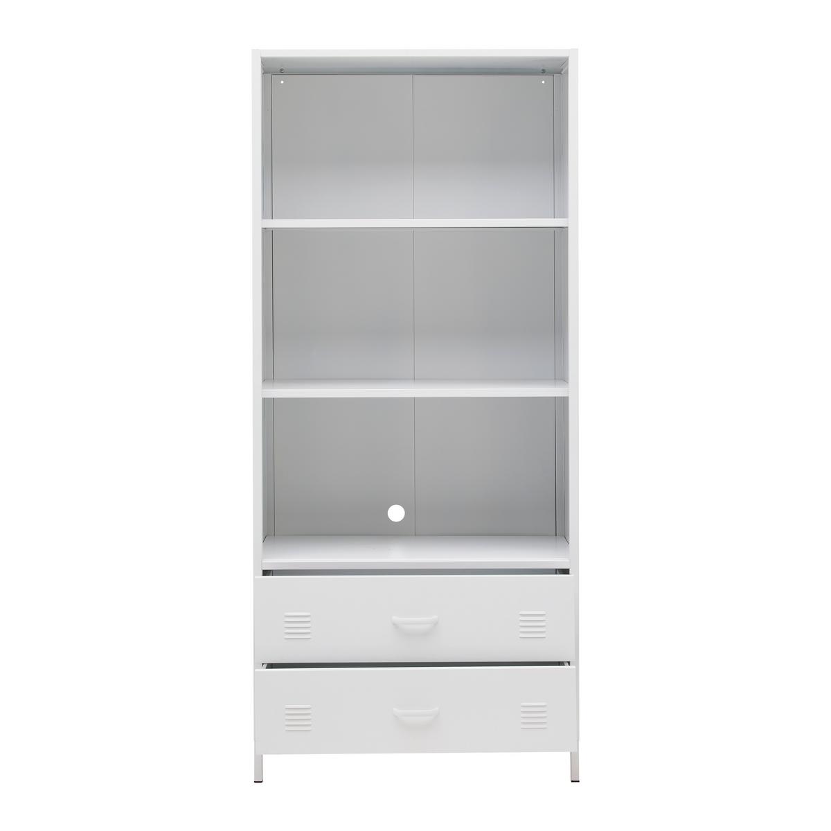 Regal Metallica Weiß - Weiß, MODERN, Metall (80/180/40cm) - Mömax