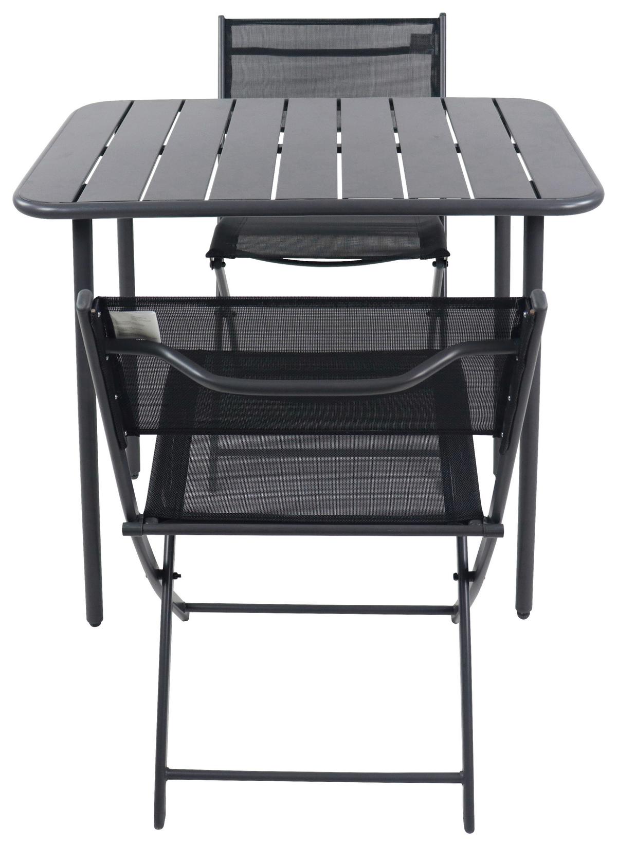 Vrtni Set Sumila, Črna, 3-Delno - črna, Moderno, kovina/umetna masa - Ambia Garden