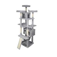 Kratzbaum Charlie Grau - Grau, KONVENTIONELL, Karton/Holzwerkstoff (55/48/194cm) - Mömax