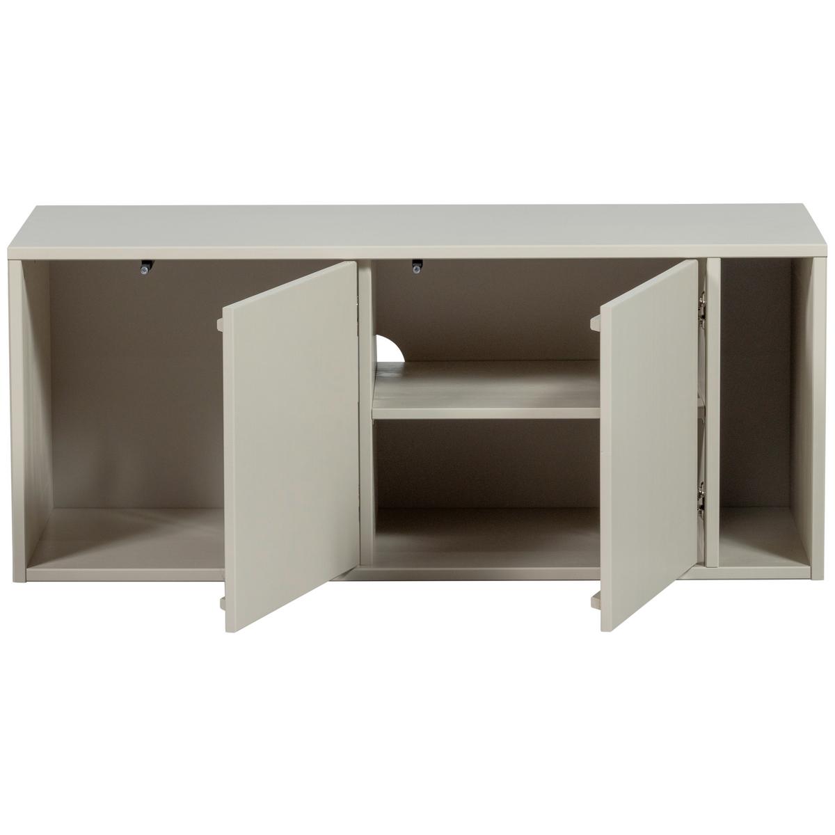 Lowboard Settle Down Grau - Grau, Design, Holz (108/45/44cm) - Livetastic