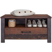 Bancă pentru hol Ontario - culoare lemn stejar/gri, Trend, material pe bază de lemn (96/49,5/37cm) - Zandiara