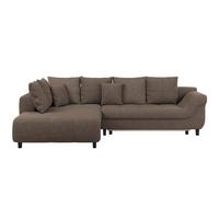 Kutna Garnitura Mendoza - tamno smeđa/crna, Design, tekstil/drvo (197/309cm) - Modern Living