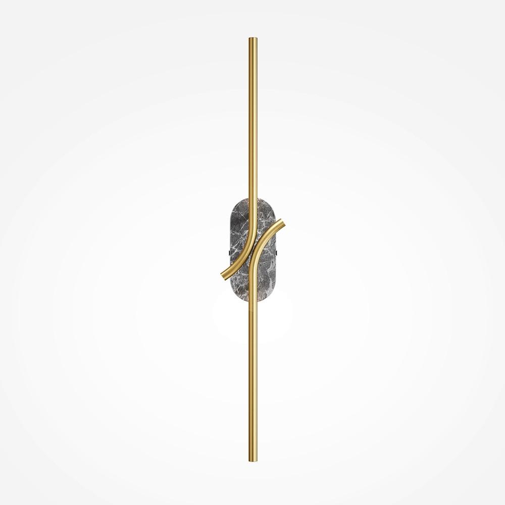 WANDLEUCHTE RENAISSANCE - Messingfarben/Grau, Modern, Stein (9,7/8,6/63cm) - MAYTONI