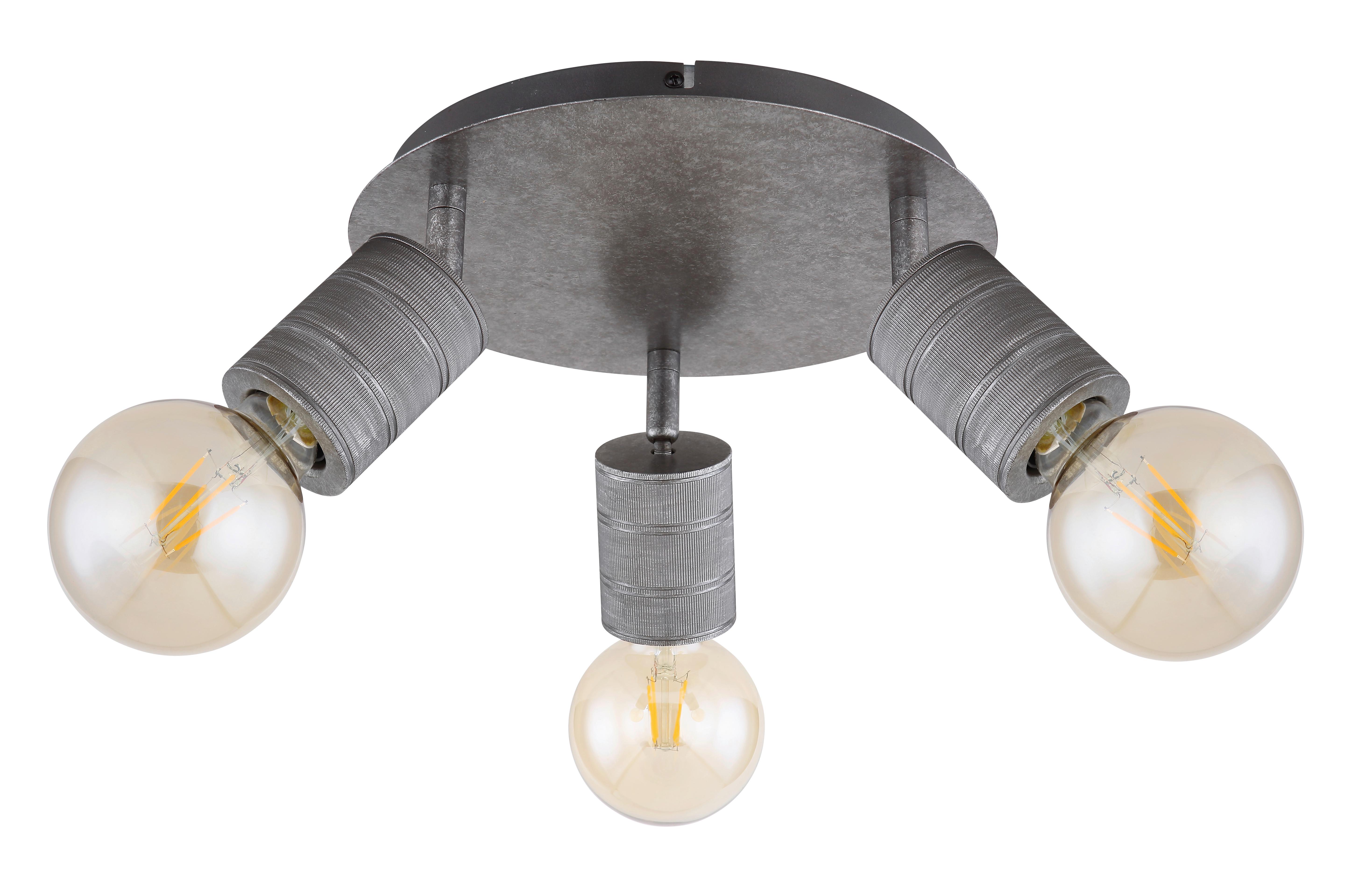 Strahler Freddy in Silberfarben max. 60 Watt - Silberfarben, Basics, Metall (28/16cm) - Globo