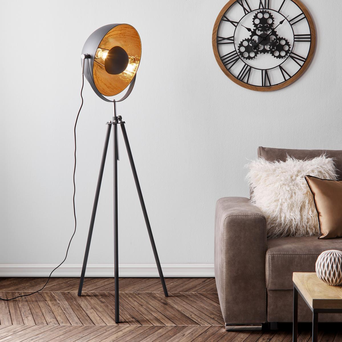 Svjetiljka Podna 58305 Lenn - zlatne boje/crna, Trend, metal (69/179cm) - Globo