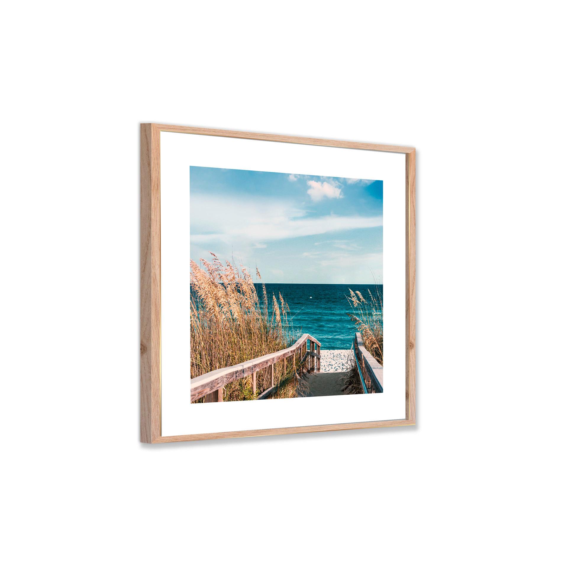 Bild Vous II in Blau/Weiss/Beige ca.30x30cm - Blau/Weiss, Papier/Holzwerkstoff (30/30cm) - Modern Living