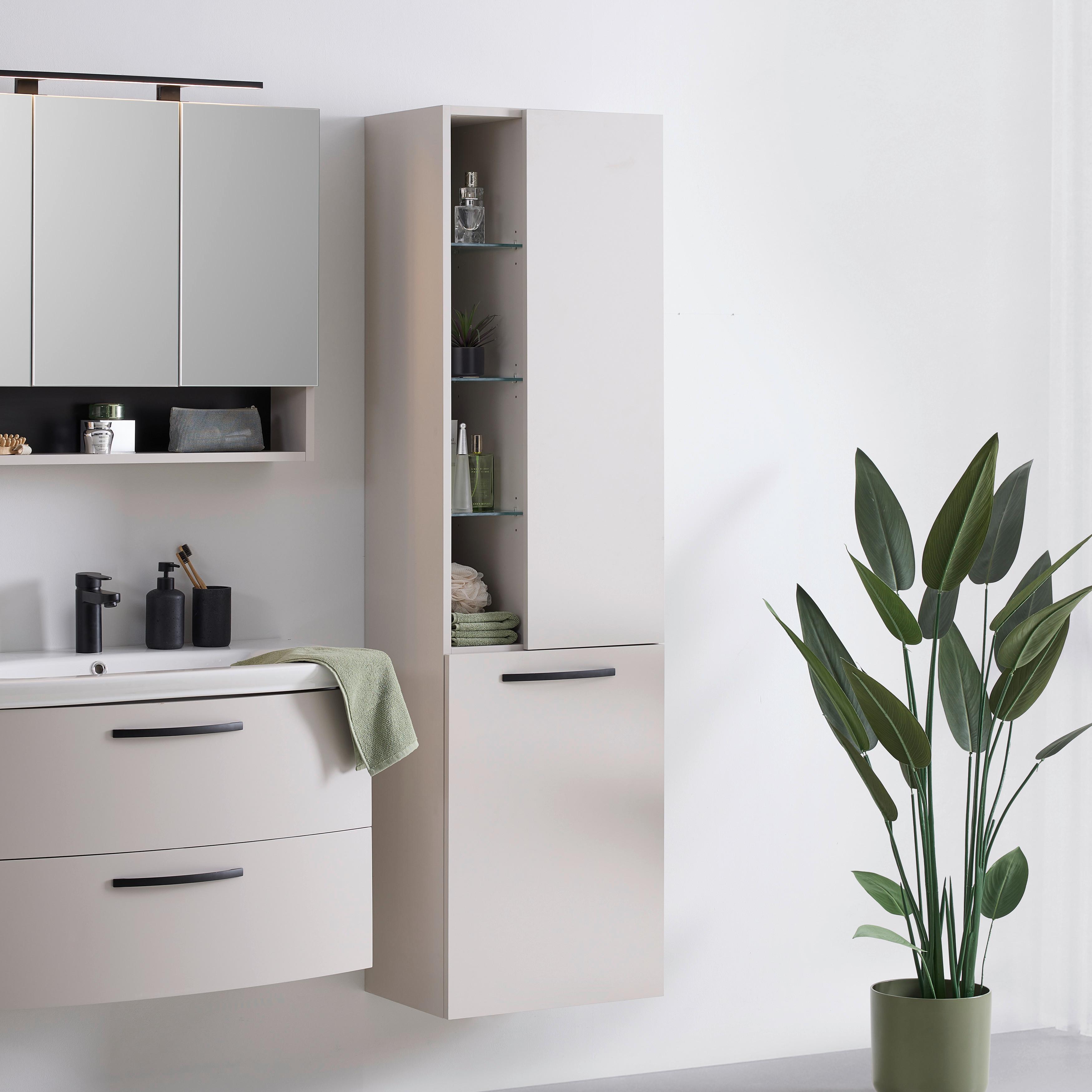 HÖGSKÅP FLORENZ -EXKLUSIV- - svart/kashmir, Modern, metall/trämaterial (50/180/190/35cm) - Mömax