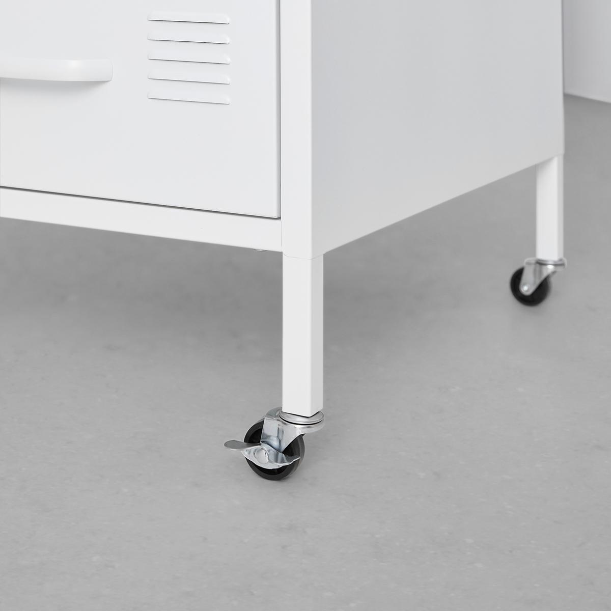 Schreibtisch Metallica Weiss - Weiss/Schwarz, Modern, Kunststoff/Metall (110/75/55cm) - Mömax