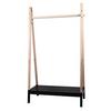 KLÄDSTÄLLNING TADEO II -SB- - svart/naturfärgad, Natur, trämaterial/trä (100/170/46cm) - Mömax