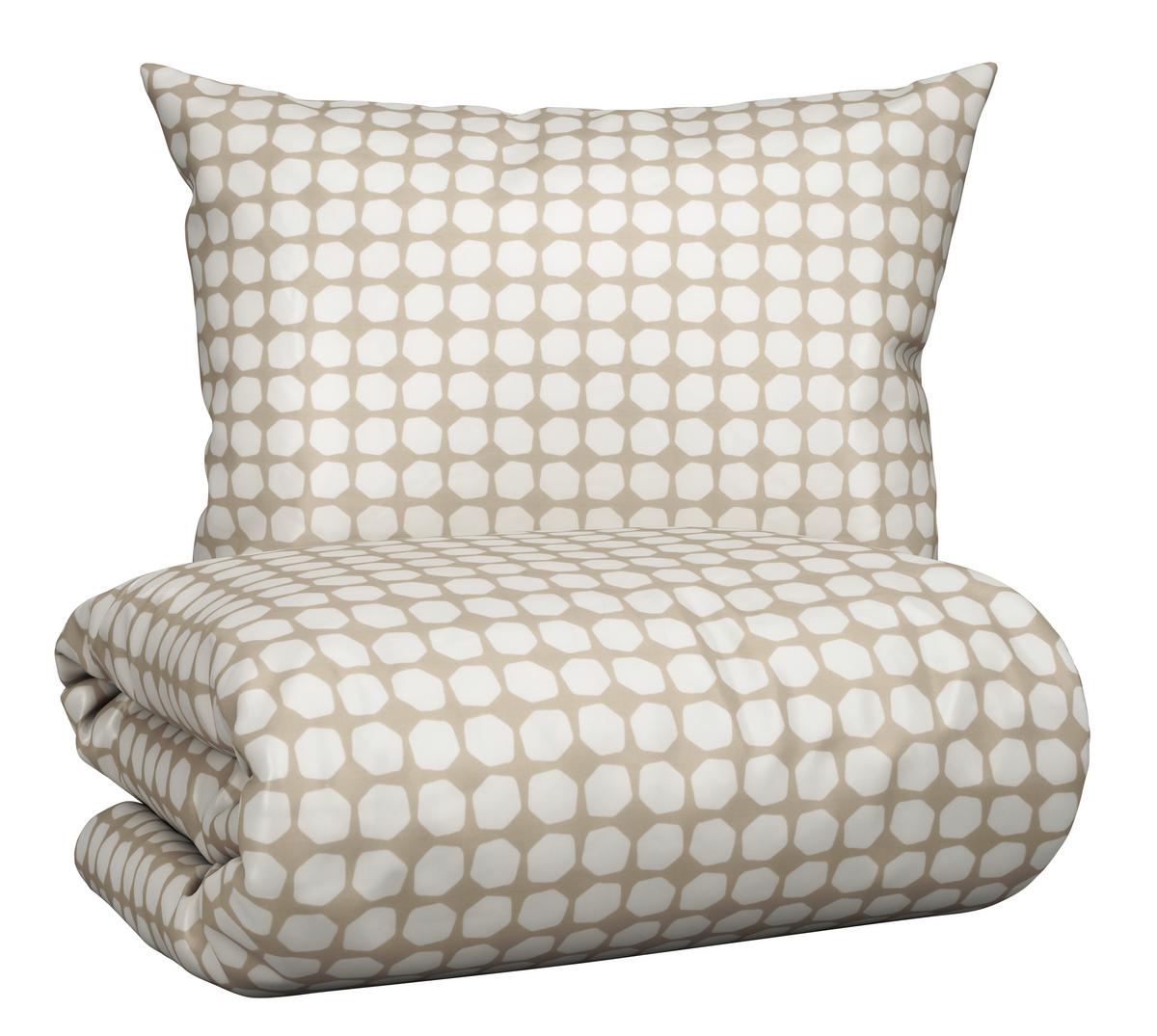 Bettwäsche Bio-Lisa in Beige ca. 140x200cm - Beige, MODERN, Textil (140/200cm) - ecoTree