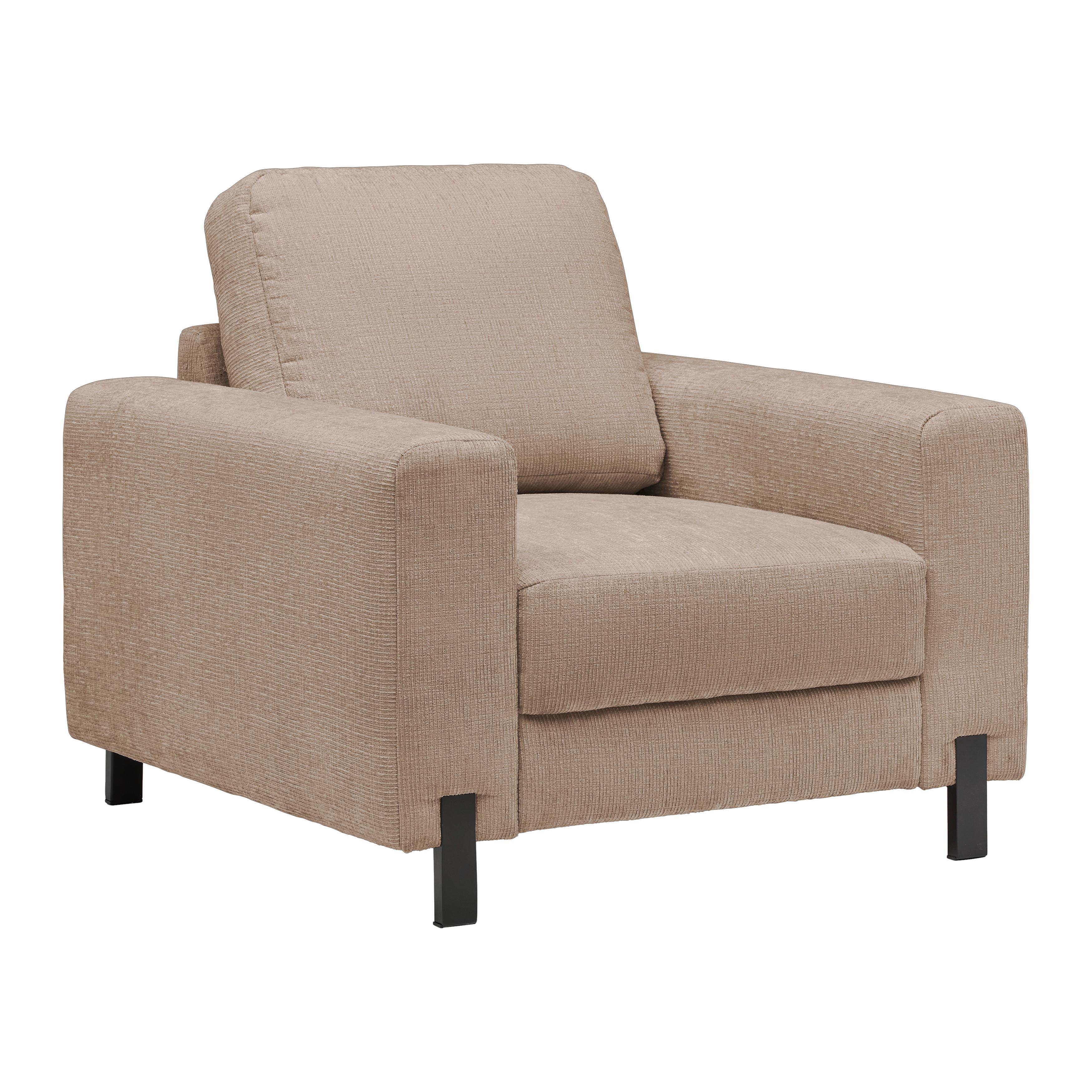 Sessel Piega Cappuccino - Schwarz/Cappuccino, MODERN, Textil/Metall (99/66-87/96cm) - Mömax