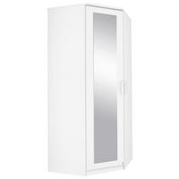 Eckkleiderschrank Lindau Weiß - Weiß, KONVENTIONELL, Glas/Holzwerkstoff (91,4/212/55,2cm)