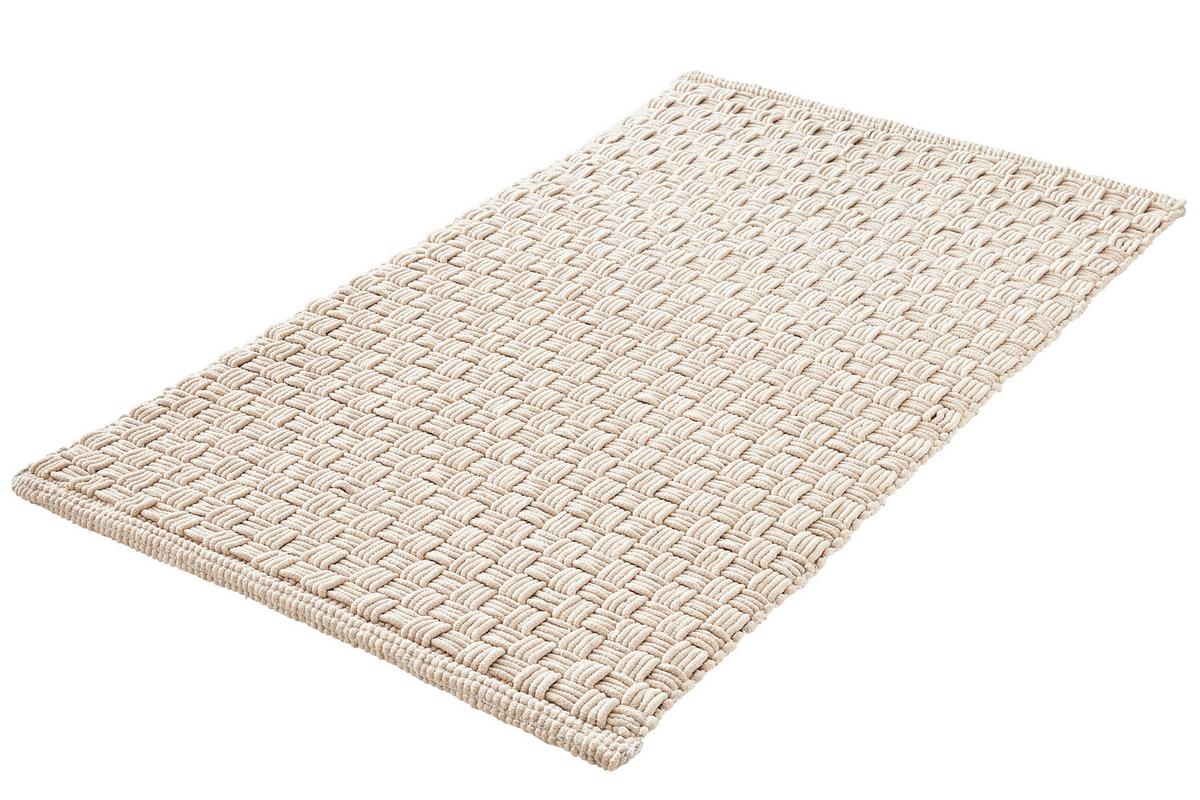 DYWANIK ŁAZIENKOWY MATINO - beżowy, Natur, tkanina (60/100cm) - Kleine Wolke