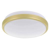 Deckenleuchte 31223 Lezuza Weiss/messing - Weiss/Messingfarben, Basics, Kunststoff/Metall (24,5/9cm) - Eglo