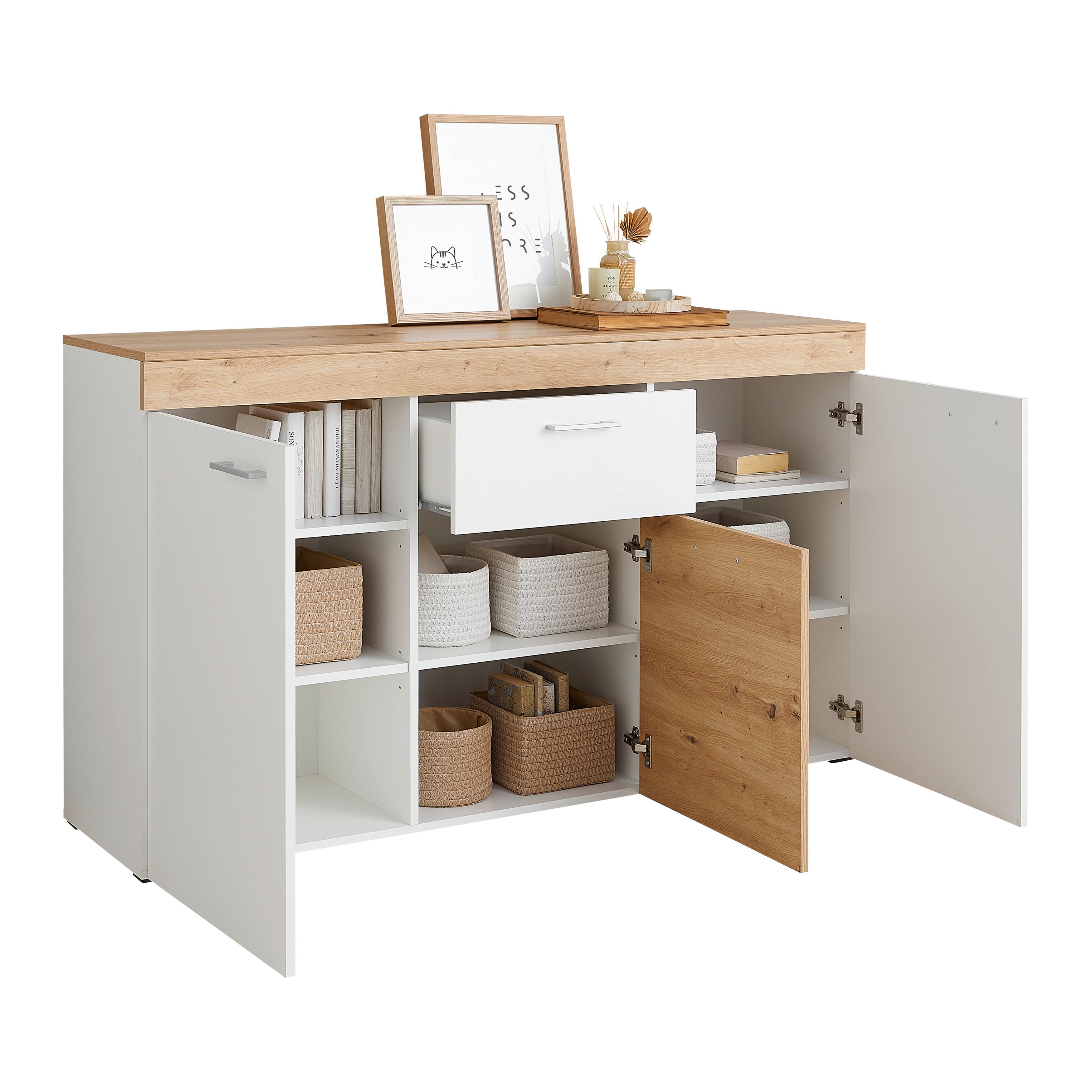 Komoda Valencia - boje kroma, Moderno, drvni materijal/plastika (150/89,1/40cm) - Modern Living