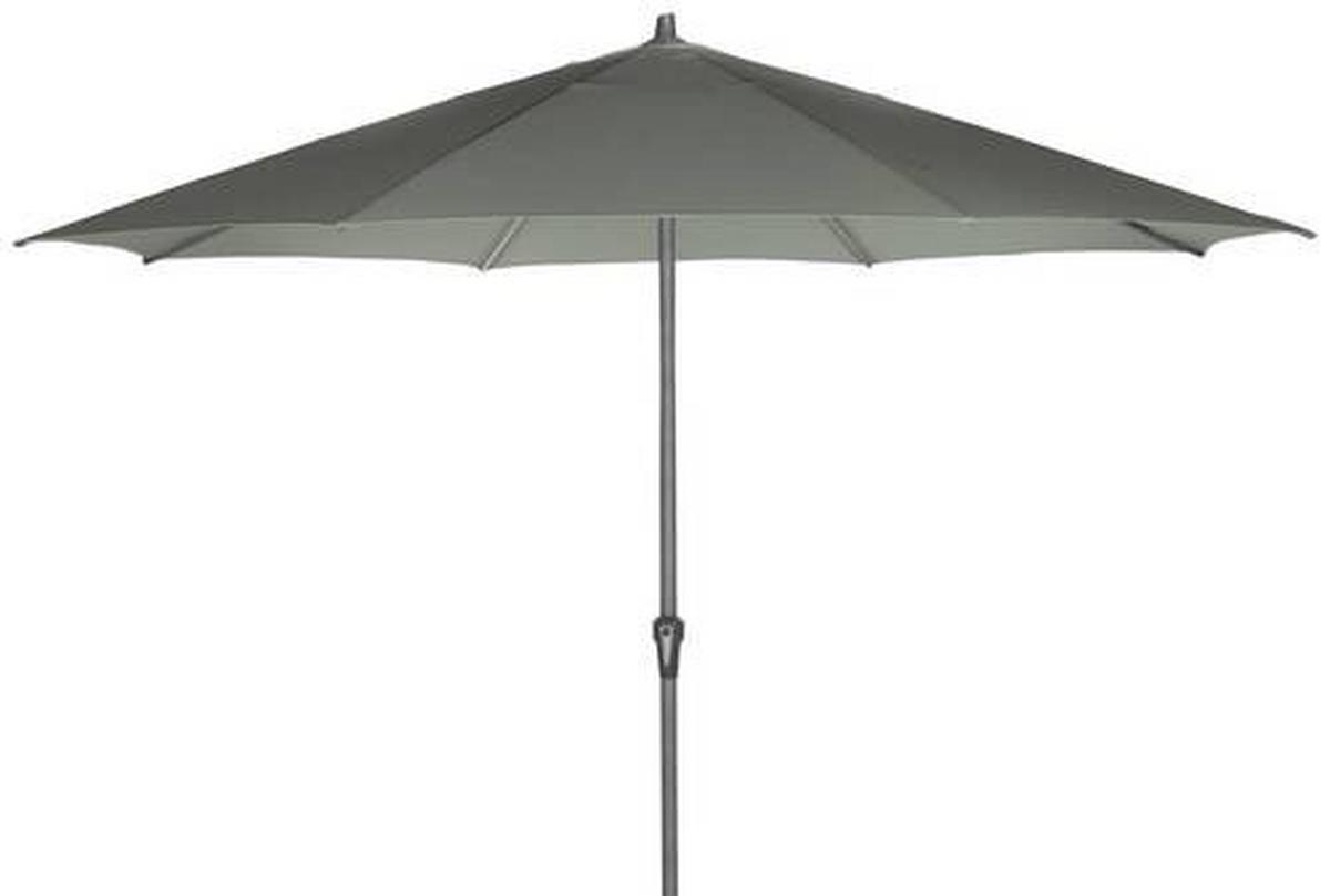 Sonnenschirm Ø 350 cm Anthrazit/Olivgrün - Anthrazit/Olivgrün, KONVENTIONELL, Textil/Metall (350/350cm) - Siena Garden