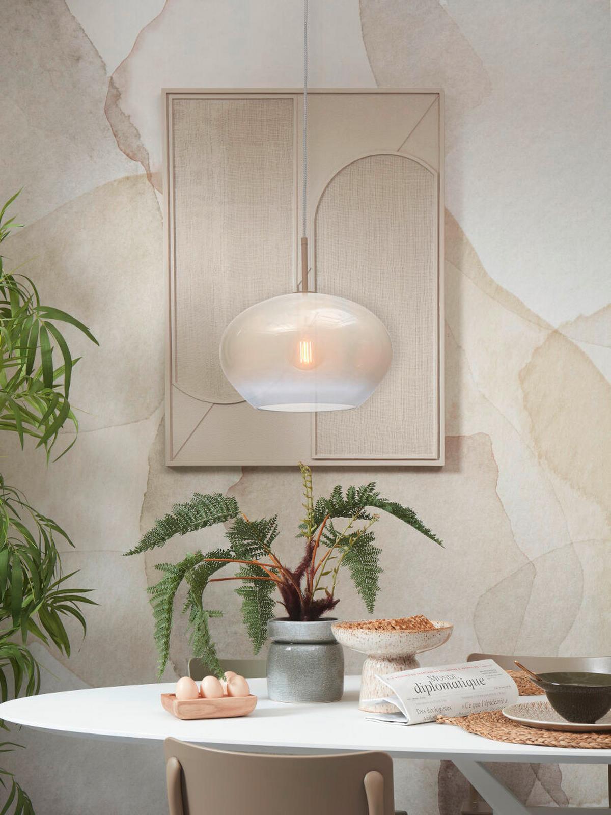LAMPA WISZĄCA BOLOGNA - biały, Trend, szkło (35/23cm) - It's about Romi