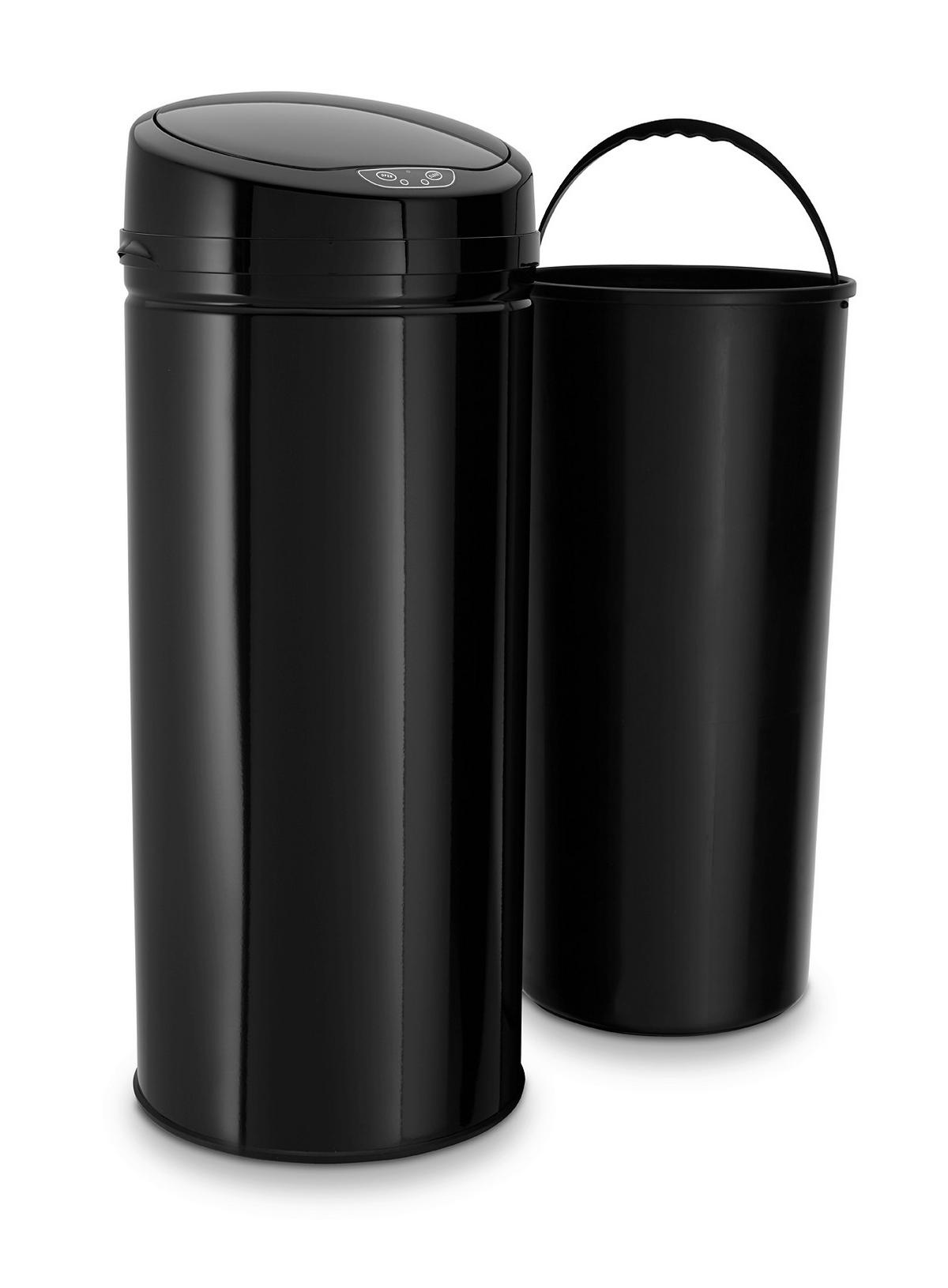 Coș gunoi Sensor cca. 42 l - negru, Trend, plastic/metal (31/31/79,5cm) - Echtwerk