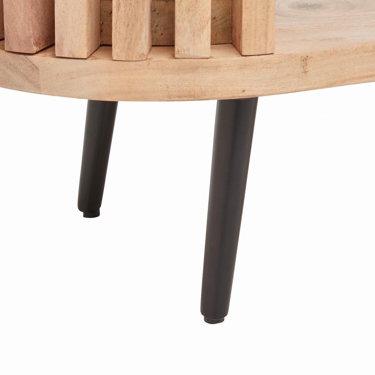 Konsole Maddi Naturfarben/Schwarz - Schwarz/Naturfarben, LIFESTYLE, Holz/Metall (120/85/33cm) - Mömax