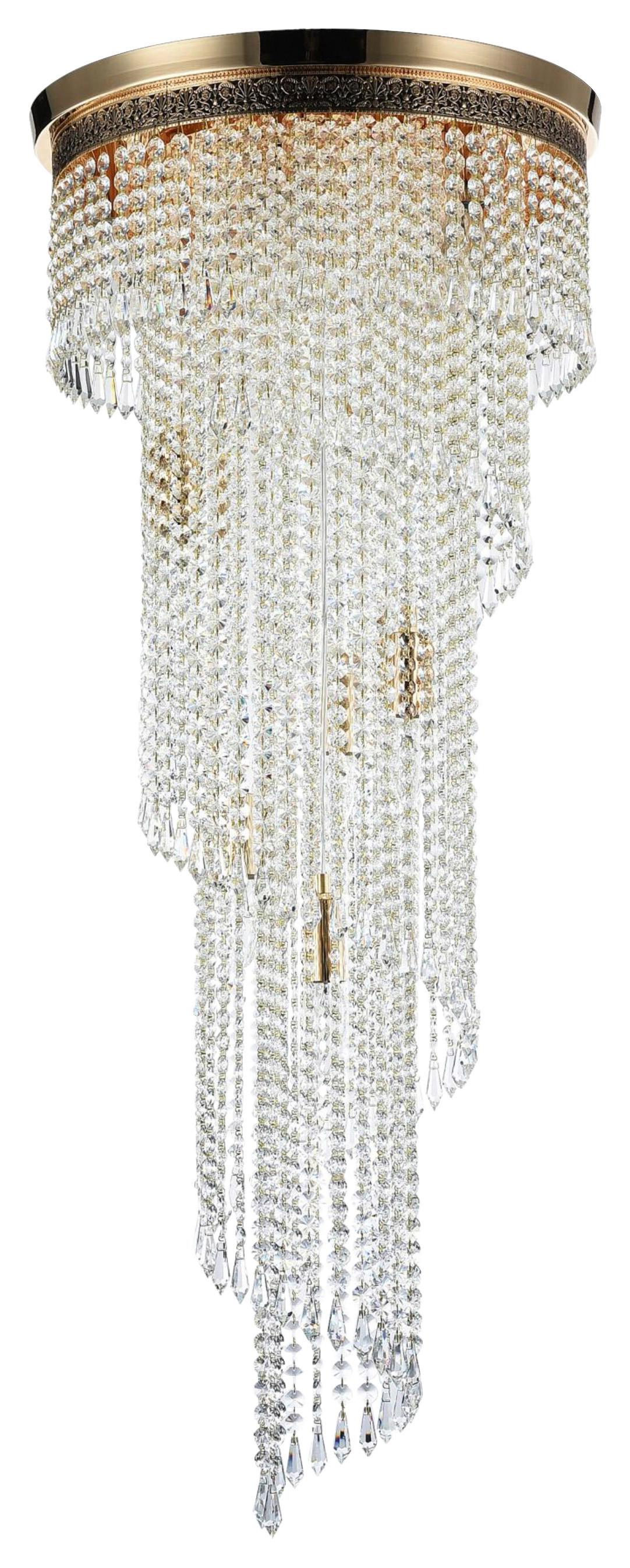 Kronleuchter Cascade - Goldfarben, Basics, Glas/Metall (42/97,5cm) - MAYTONI