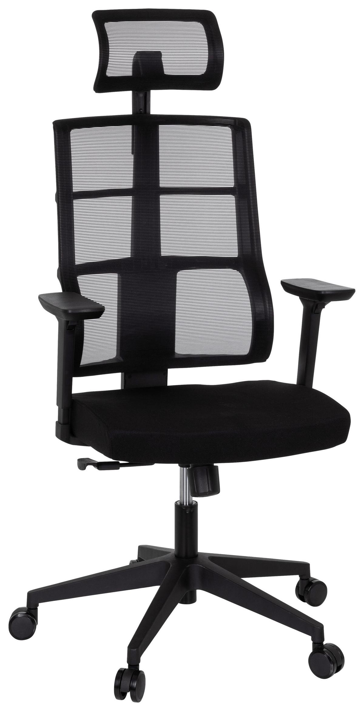 Pisarniški Stol Spinio Pro, Črna - črna, Moderno, umetna masa/tekstil (64/138/62cm) - MID.YOU