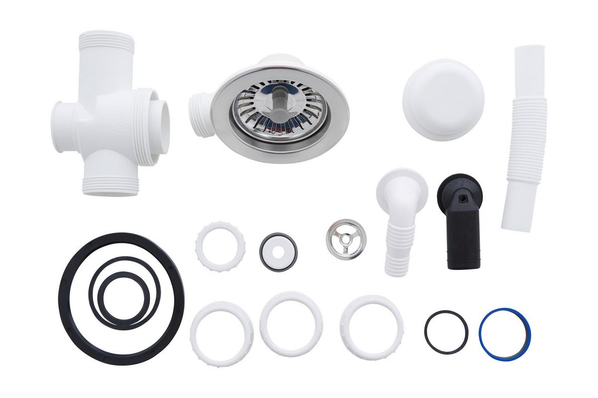 Einbauspüle Ohio ca. 66x21x50 cm Schwarz - Schwarz, Trend, Glas/Kunststoff (66/21/50cm) - Respekta