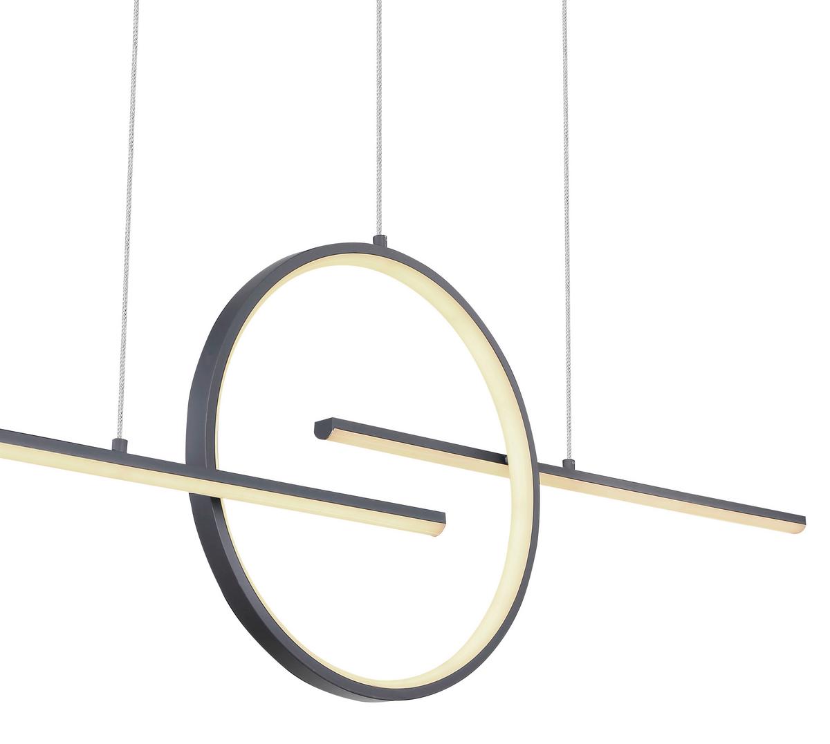 Viseča Led-svetilka Barral, S Sijalko - bela/barve grafita, Design, kovina/umetna masa (124/10,5/150cm)