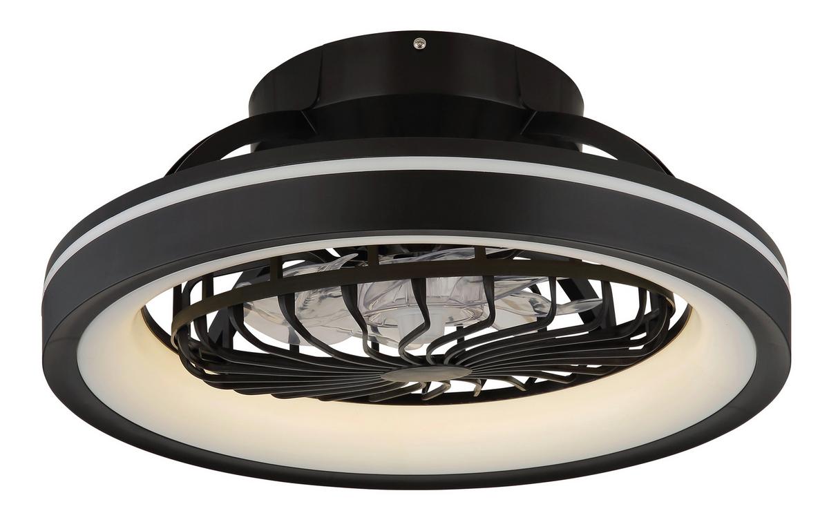 Stropni Ventilator Deanne - crna, Konvencionalno, plastika (48/20cm) - Globo