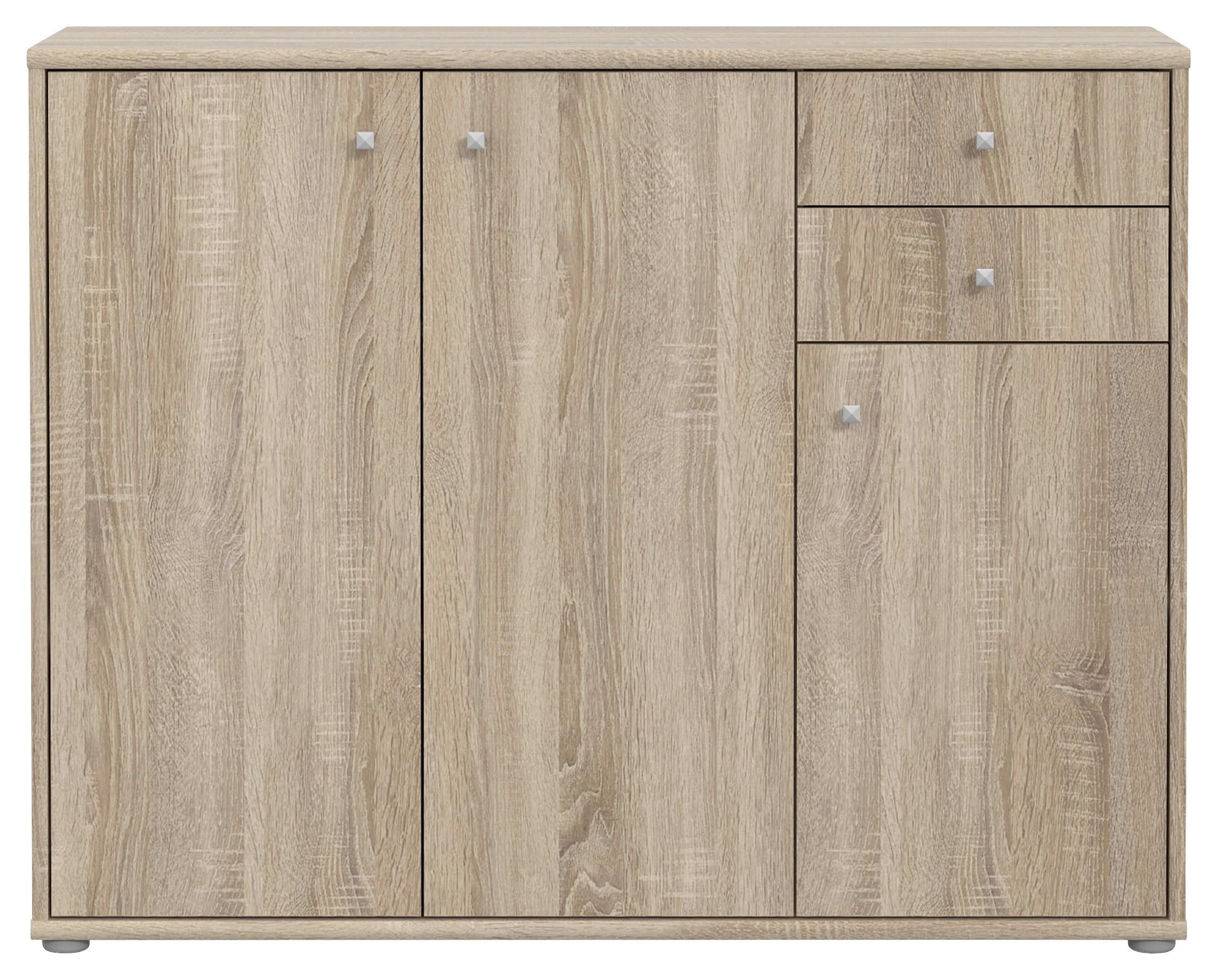 Komoda Tempra 2, Barva Hrasta - barve hrasta/hrast sonoma, Basics, umetna masa/leseni material (108,8/85,5/34,8cm) - Mömax