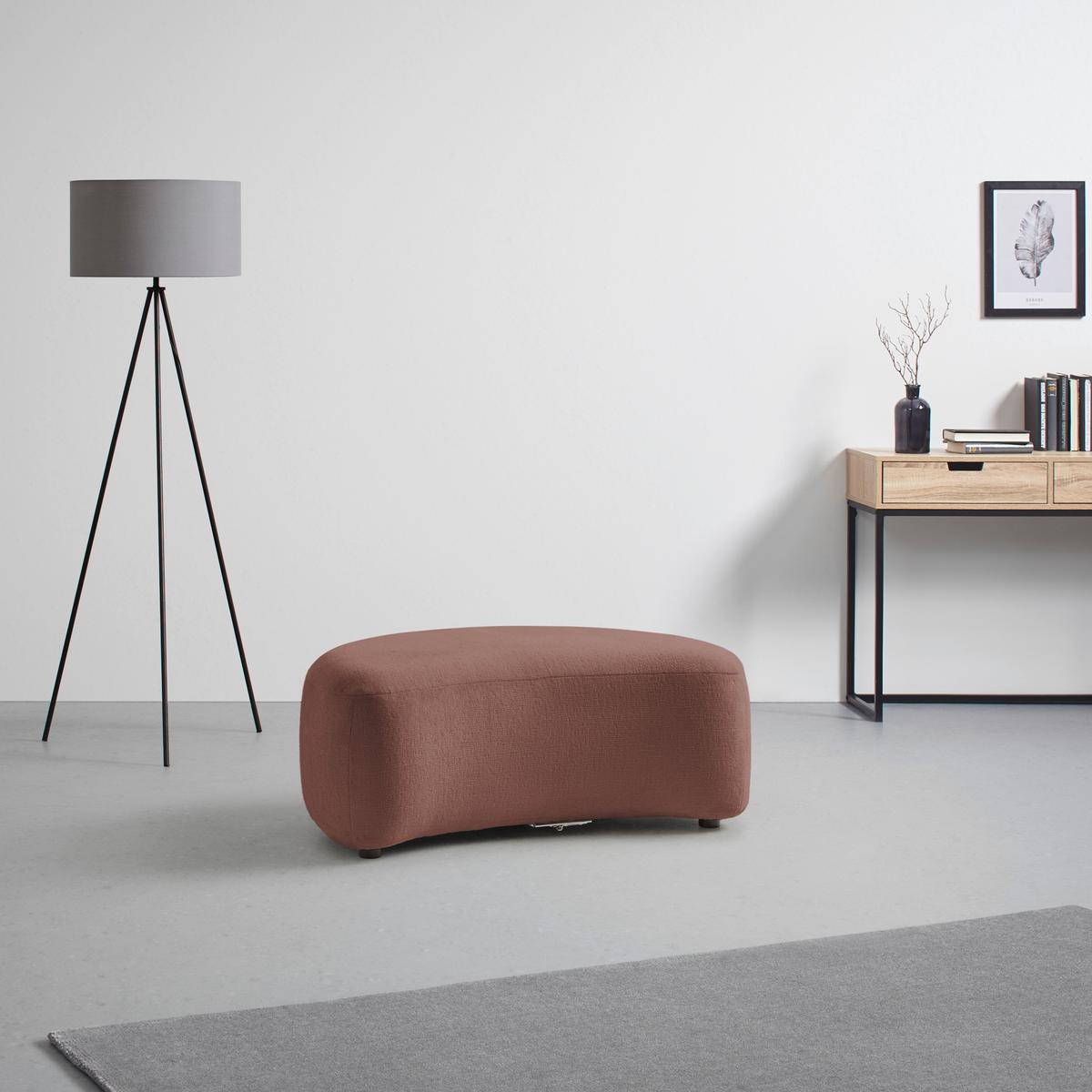 Hocker Leonas Rosa - Schwarz/Rosa, MODERN, Kunststoff/Textil (102/42/66cm) - Premium Living