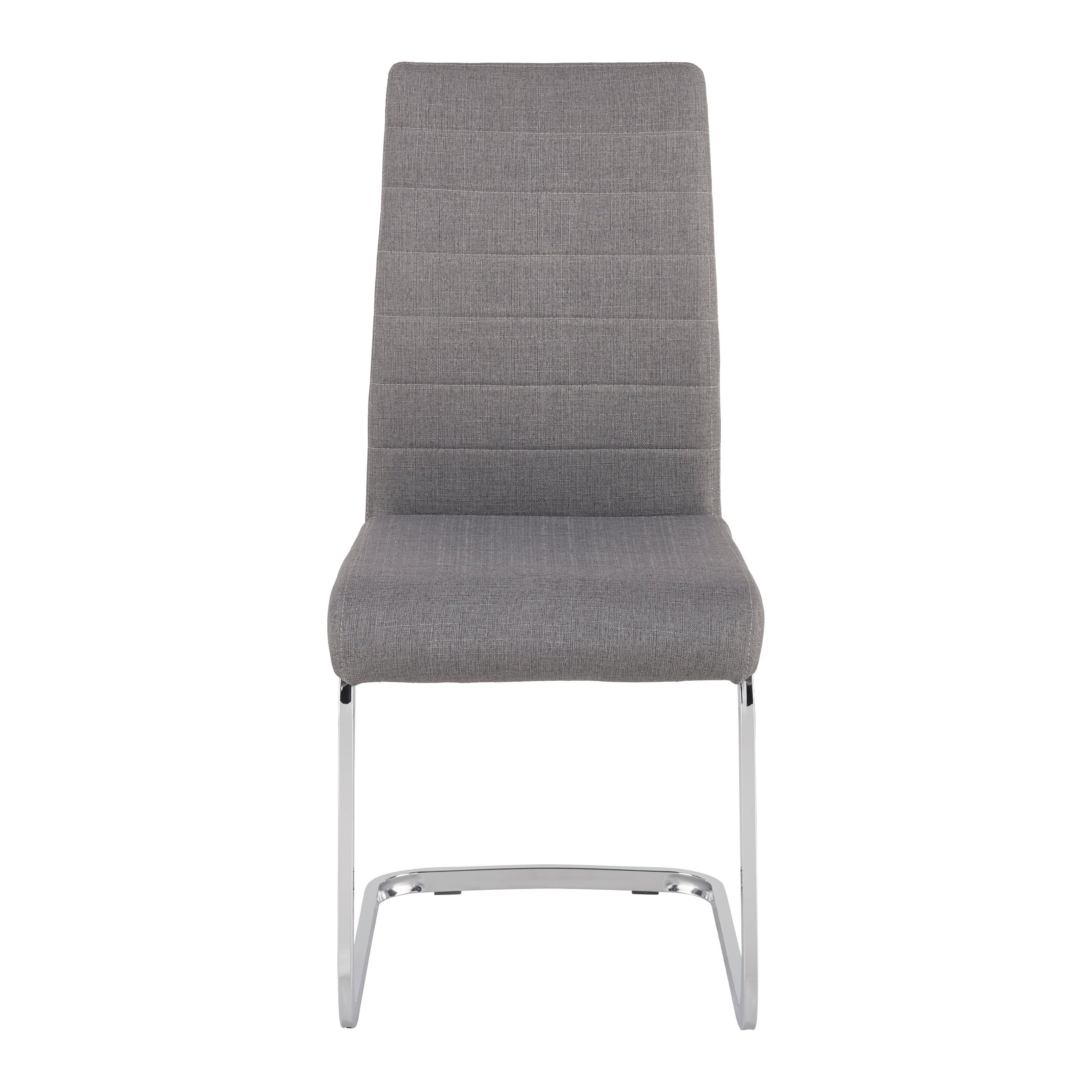 SVIKTSTOL LENNARD - ljusgrå/kromfärg, Modern, metall/trä (42,5/99/45cm) - Bessagi Home