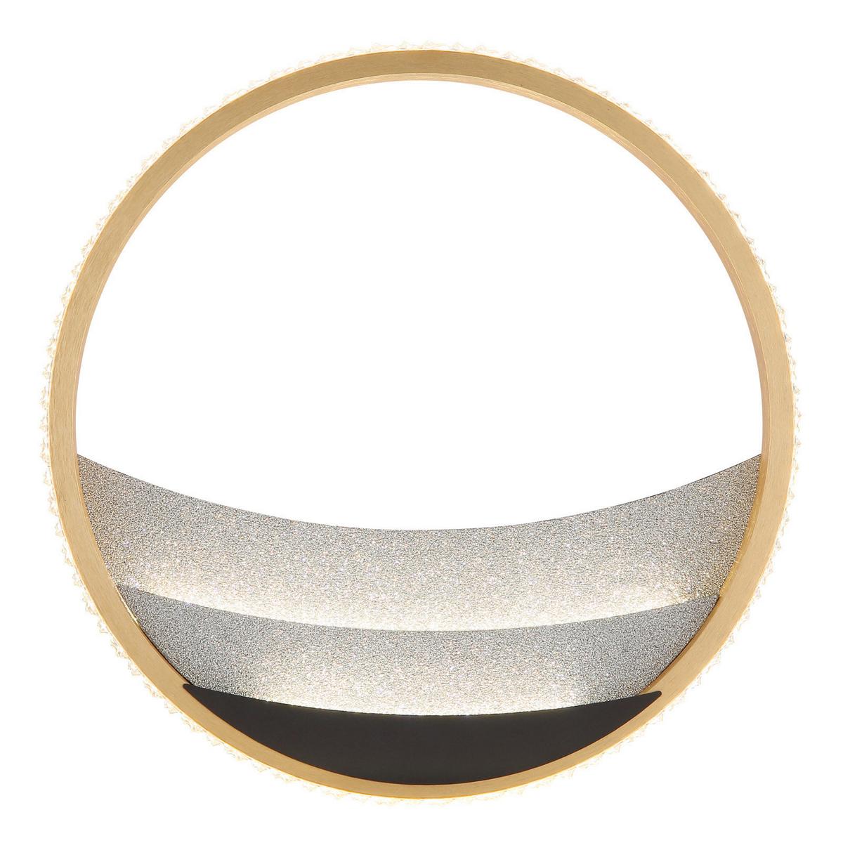 Led Stropna Svjetiljka Constance - zlatne boje/crna, Design, metal/plastika (29.5/6cm) - Globo