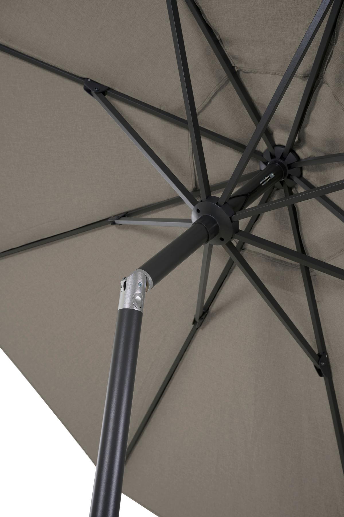 SONNENSCHIRM T60662 - Taupe/Anthrazit, MODERN, Textil/Metall (300/300cm) - Siena Garden