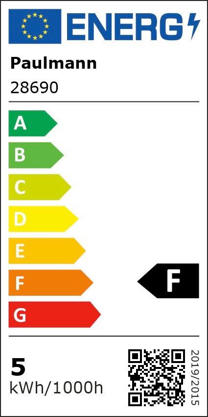 LED-Leuchtmittel 28690 max. 4,8 Watt - Klar, Basics, Glas (4,5/7,8cm) - Paulmann