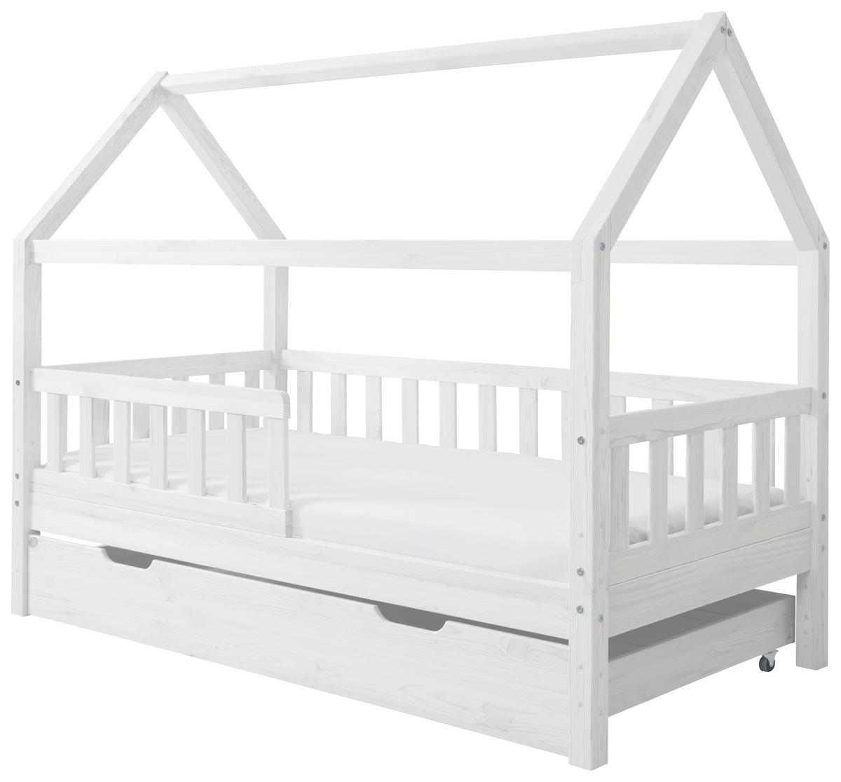 Hausbett Kay ca. 80x160 cm Weiß - Weiß, MODERN, Holz (80/160cm) - MID.YOU