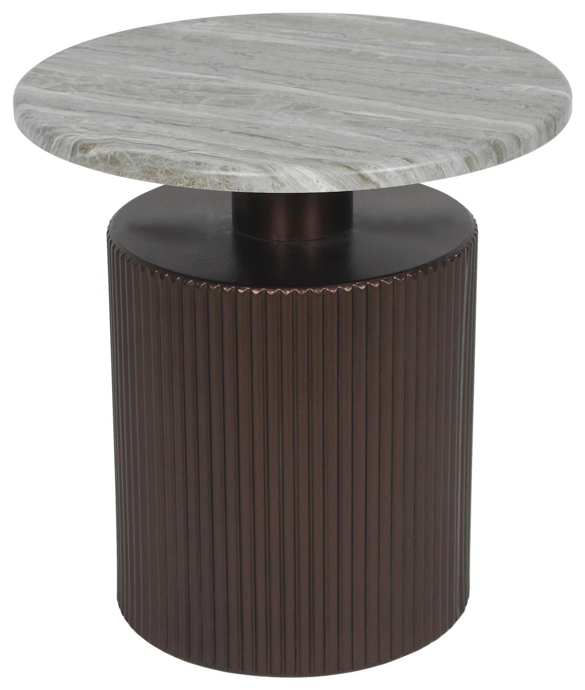 Stolić Solco - brončane boje/prirodne boje, Lifestyle, drvni materijal/metal (44/44/46cm) - Premium Living