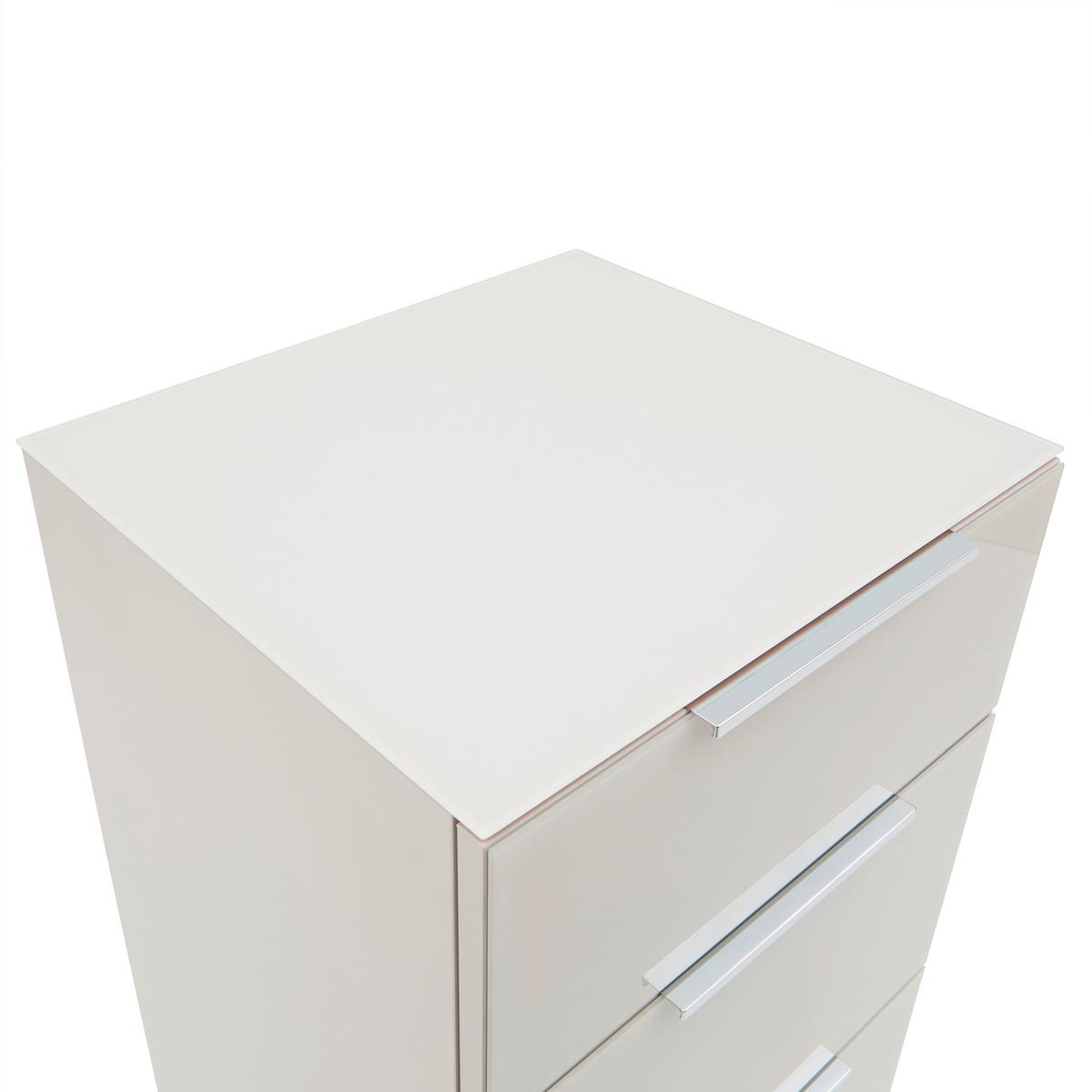 Kommode Siena Kaschmir - Chromfarben/Kaschmir, Modern, Glas/Holzwerkstoff (45/99/40cm) - Mömax