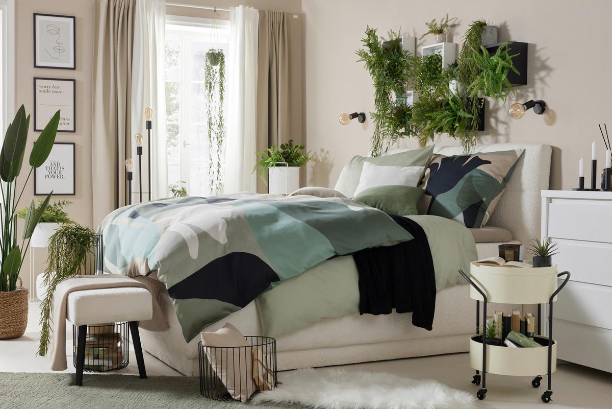 Boxspringbett in Weiss ca. 180x200cm - Weiss/Schwarz, Konventionell, Holzwerkstoff/Kunststoff (180/200cm) - Premium Living