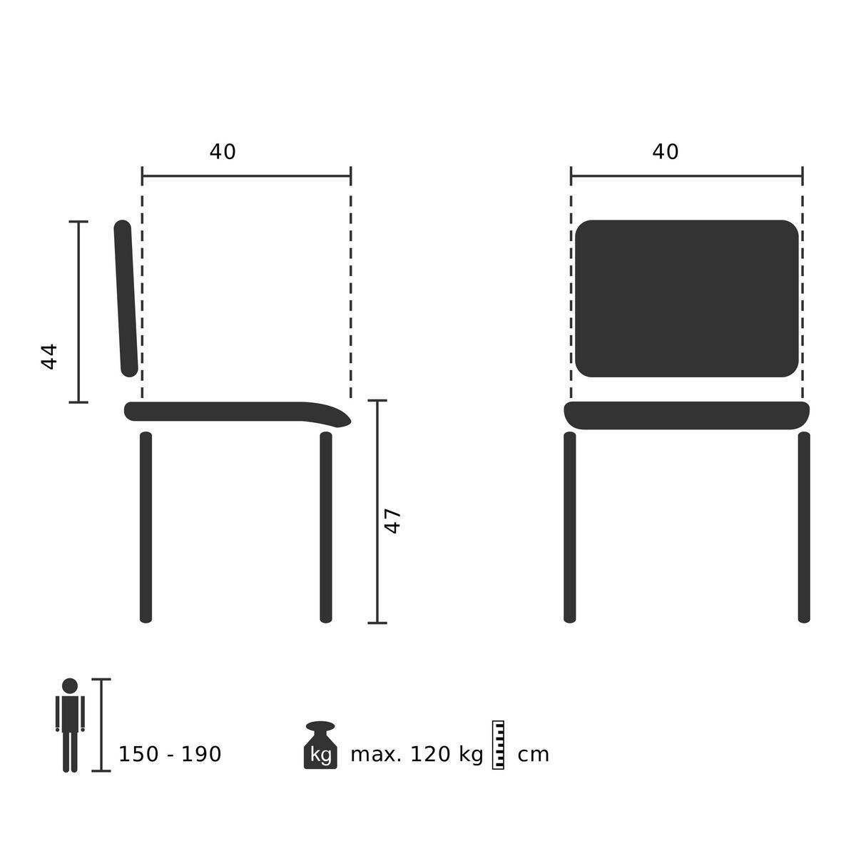 Konferenčni Stol Peria, Oreh, Črna - srebrne barve/črna, Basics, kovina/les (50/86/55cm) - MID.YOU