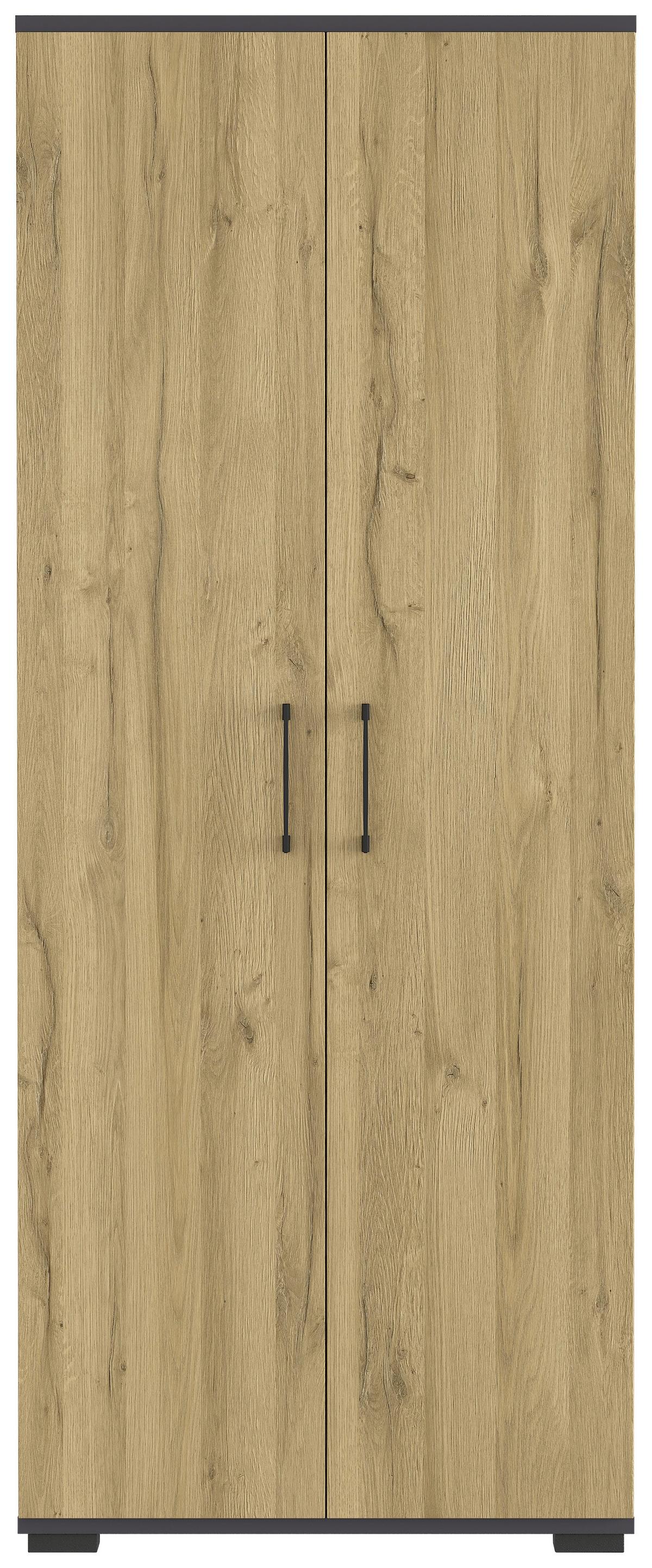 AKTENSCHRANK GW-PROFI 2.0 - Eichefarben/Graphitfarben, KONVENTIONELL, Holzwerkstoff (80/200/40cm) - Germania