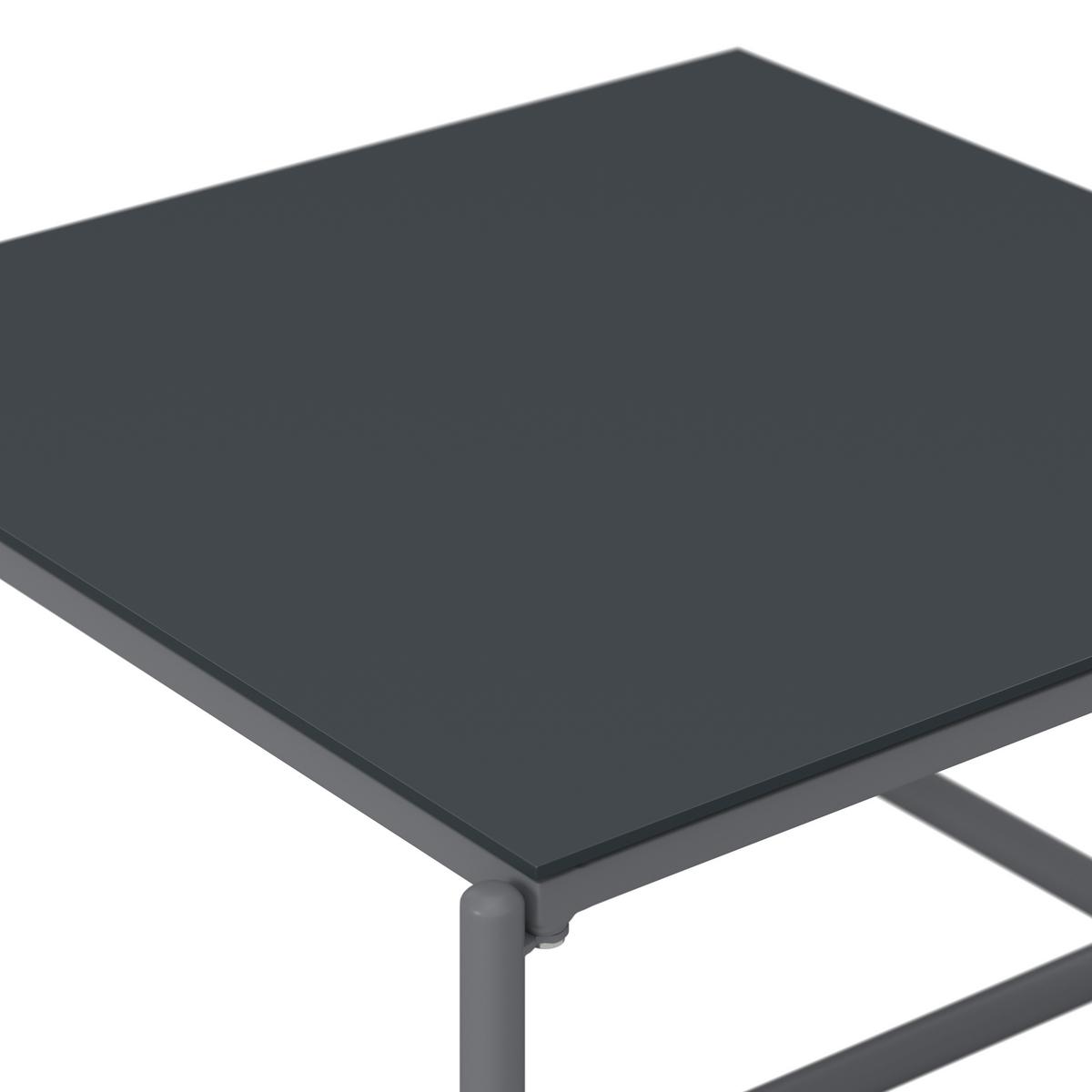 Loungegarnitur Lino creme Textil, Metall inkl. Abdeckung - Dunkelgrau/Multicolor, Modern, Glas/Textil - Bessagi Garden