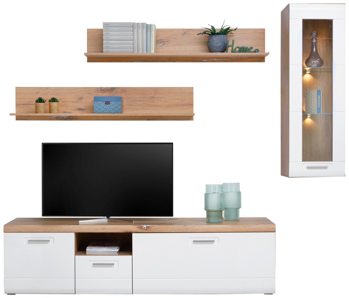 Tv Komoda Auris - bijela, Moderno, drvni materijal/plastika (190/50/50cm) - Modern Living
