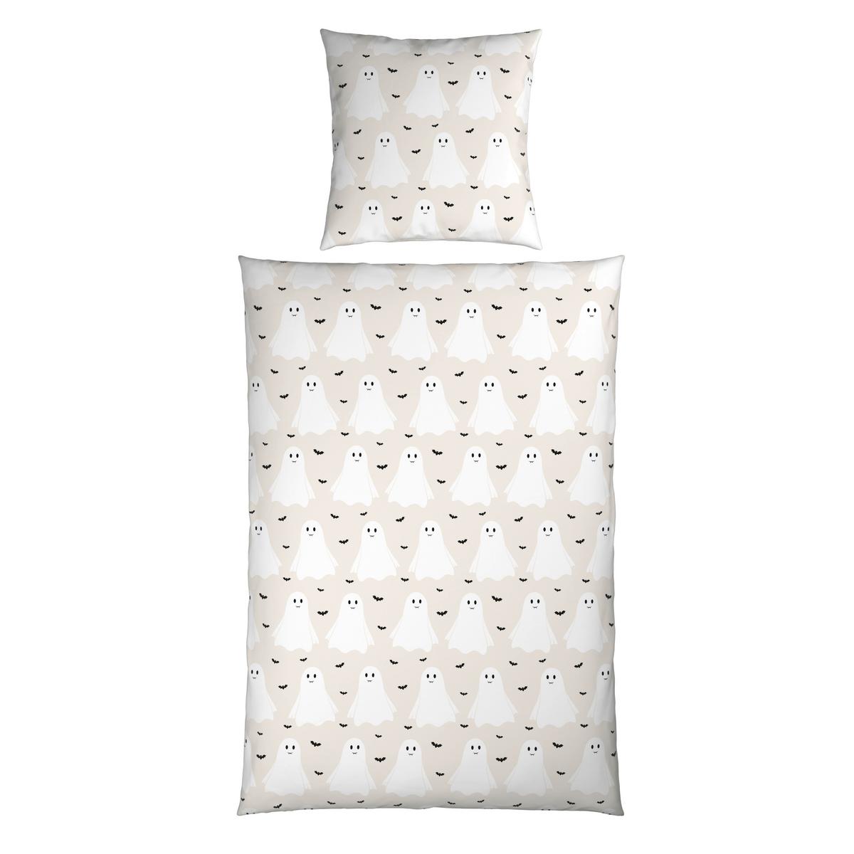 Bettwäsche Ghostie Beige ca. 135x200cm - Beige, Textil (200/135cm) - Mömax