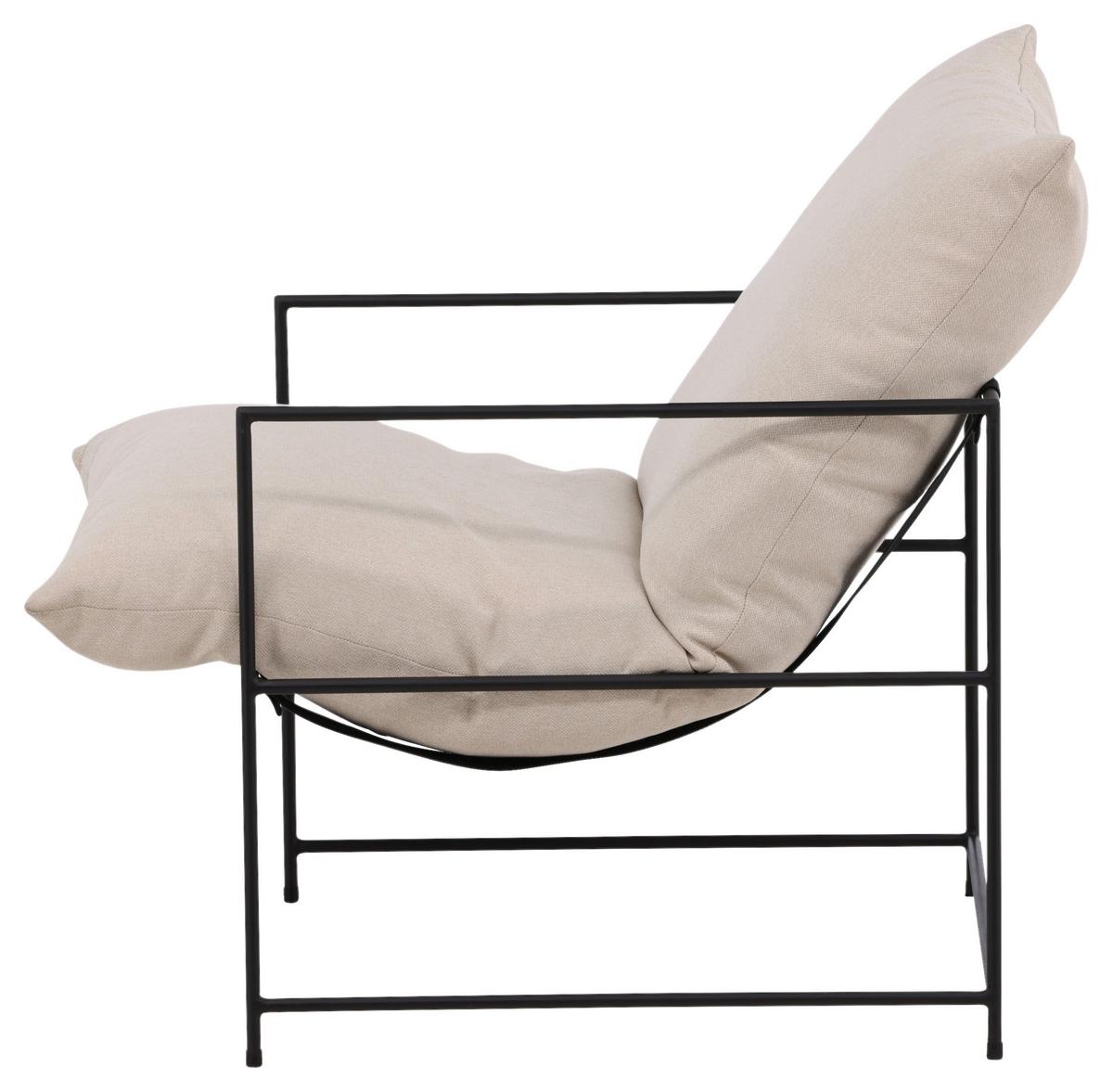 SESSEL SEDALIA - Weiß, Design, Textil/Metall (68.5/97.5/90cm) - Livetastic