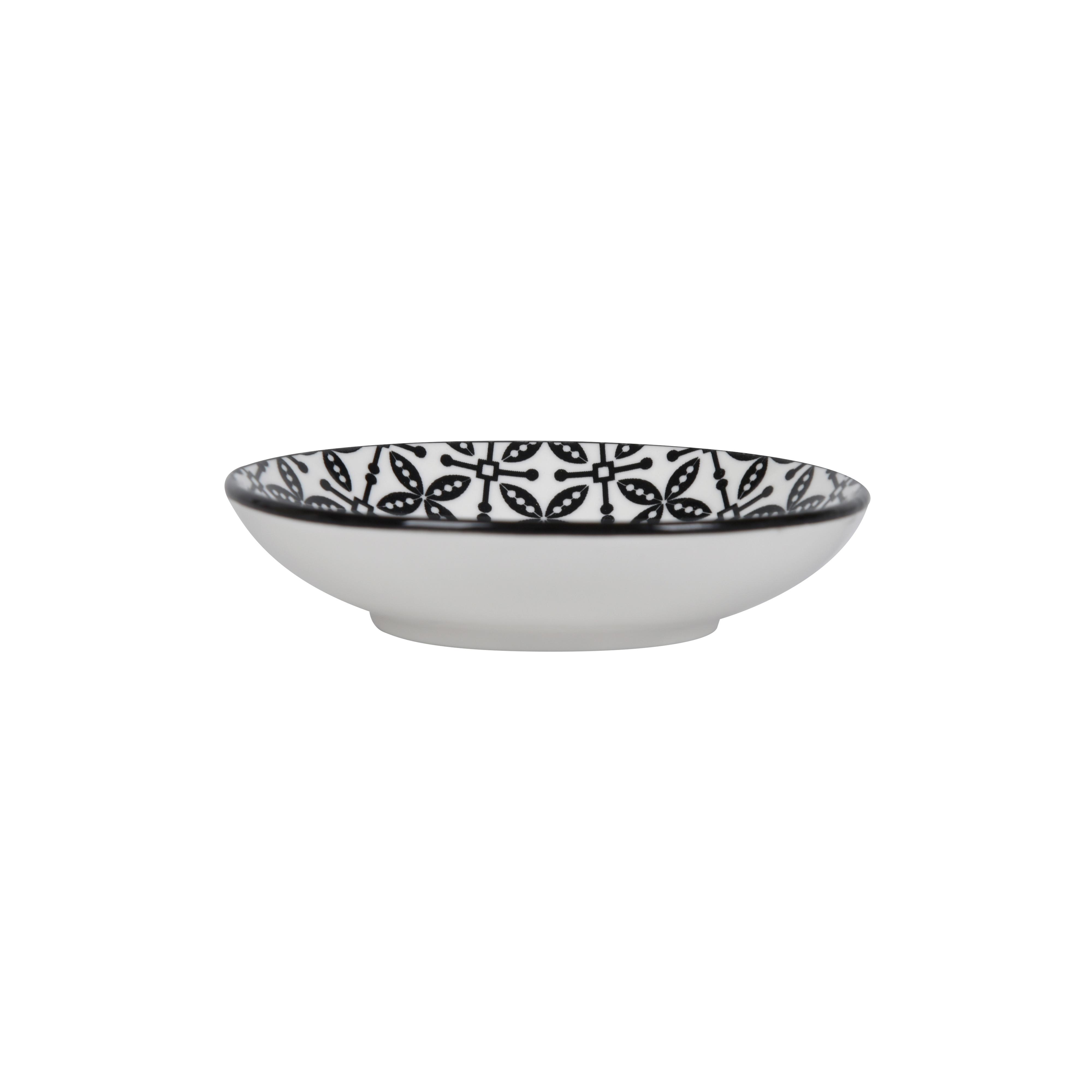 Dipschale Shiva Schwarz/Weiß - Schwarz/Weiß, LIFESTYLE, Keramik (10,1/2,4cm) - Mömax